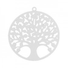 Metal Bohemian pendant Tree of life 25mm Silver